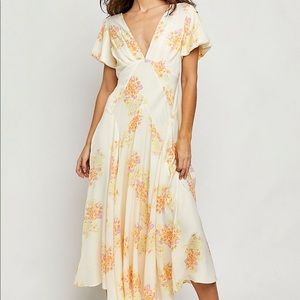 NWT Free People Laura Printed Midi Dress